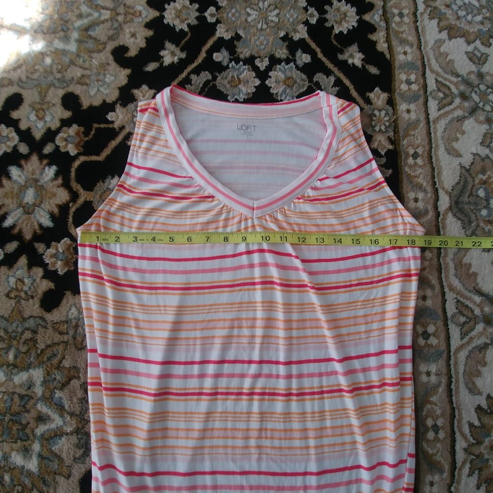 ***Ann Taylor Loft Outlet Rayon Tank Top,  Striped Medium*** - Picture 7 of 12